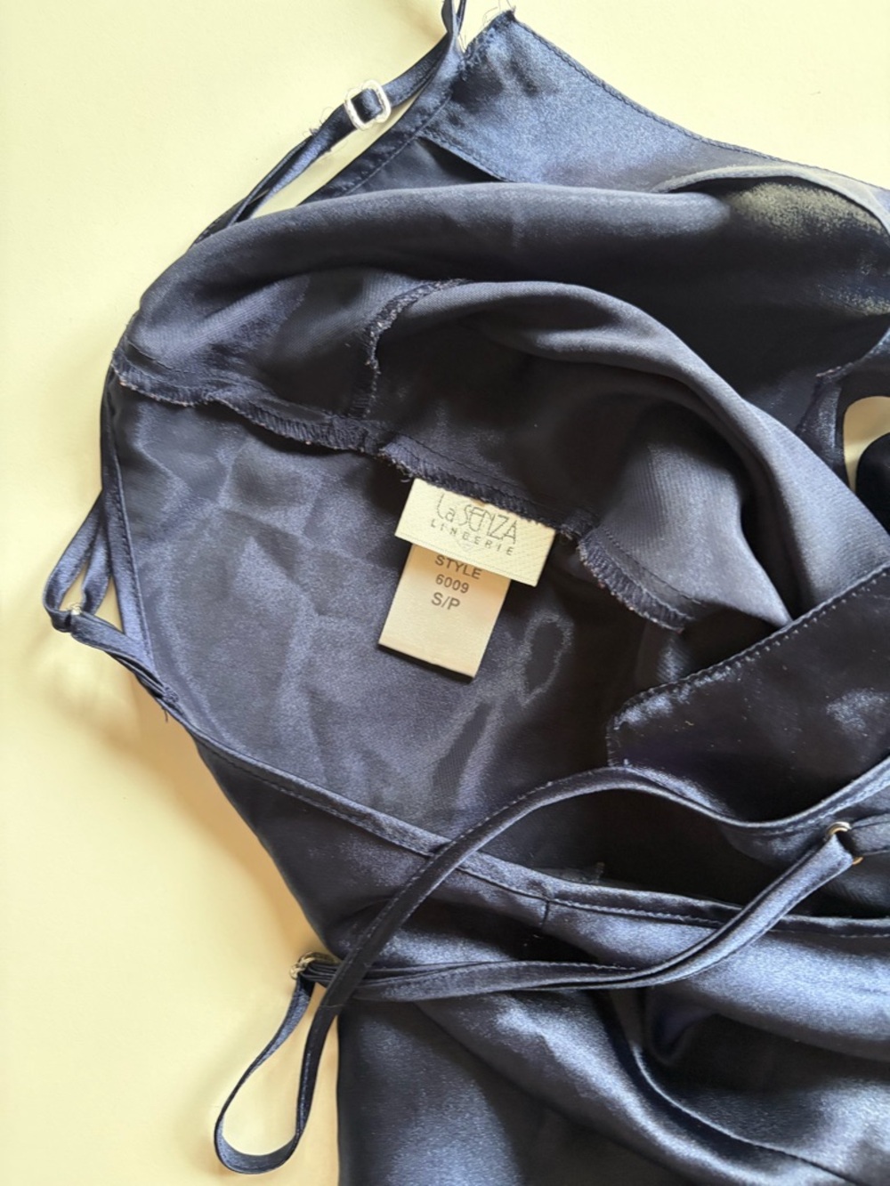 La SENZA Navy Satin Slip Camisole Dress - Picture 5 of 5